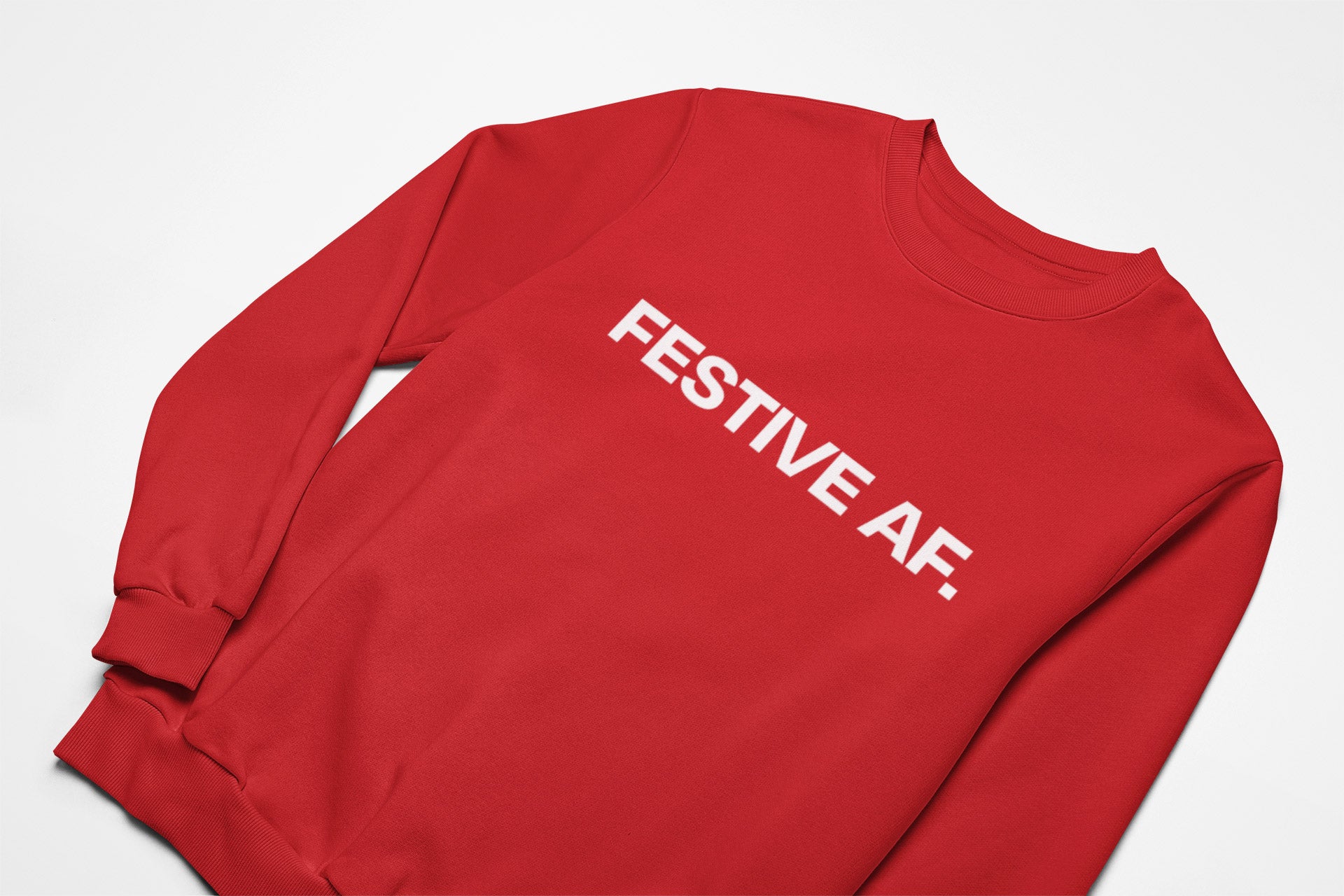 Festive Af christmas jumper in red