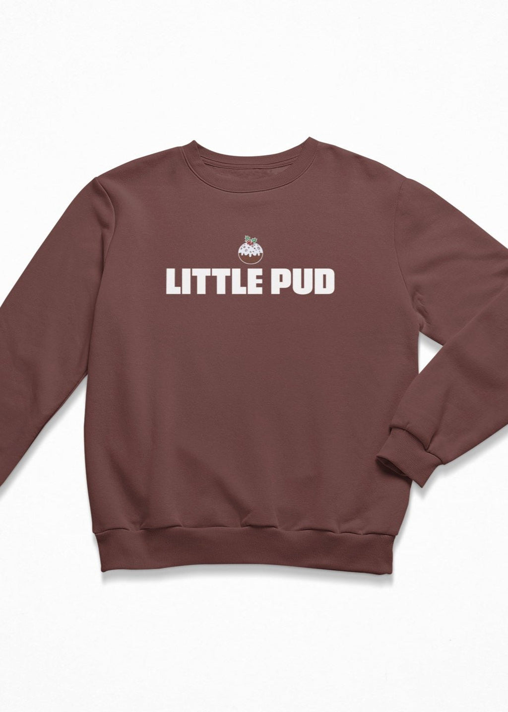 Little Pud christmas jumper in brown