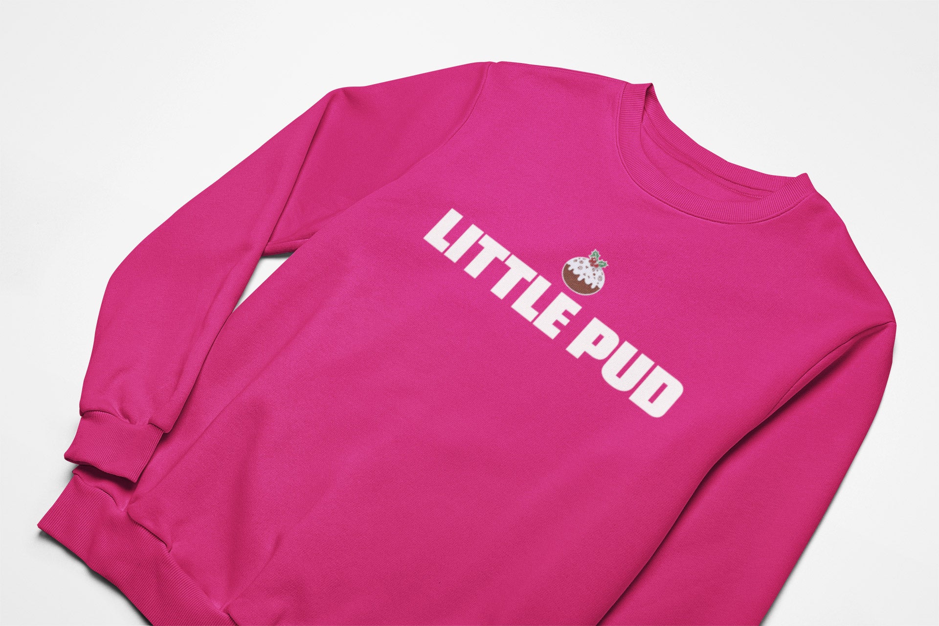 Little Pud christmas jumper in pink