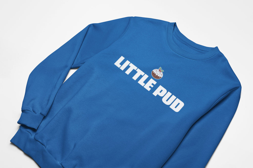 Little Pud christmas jumper in blue