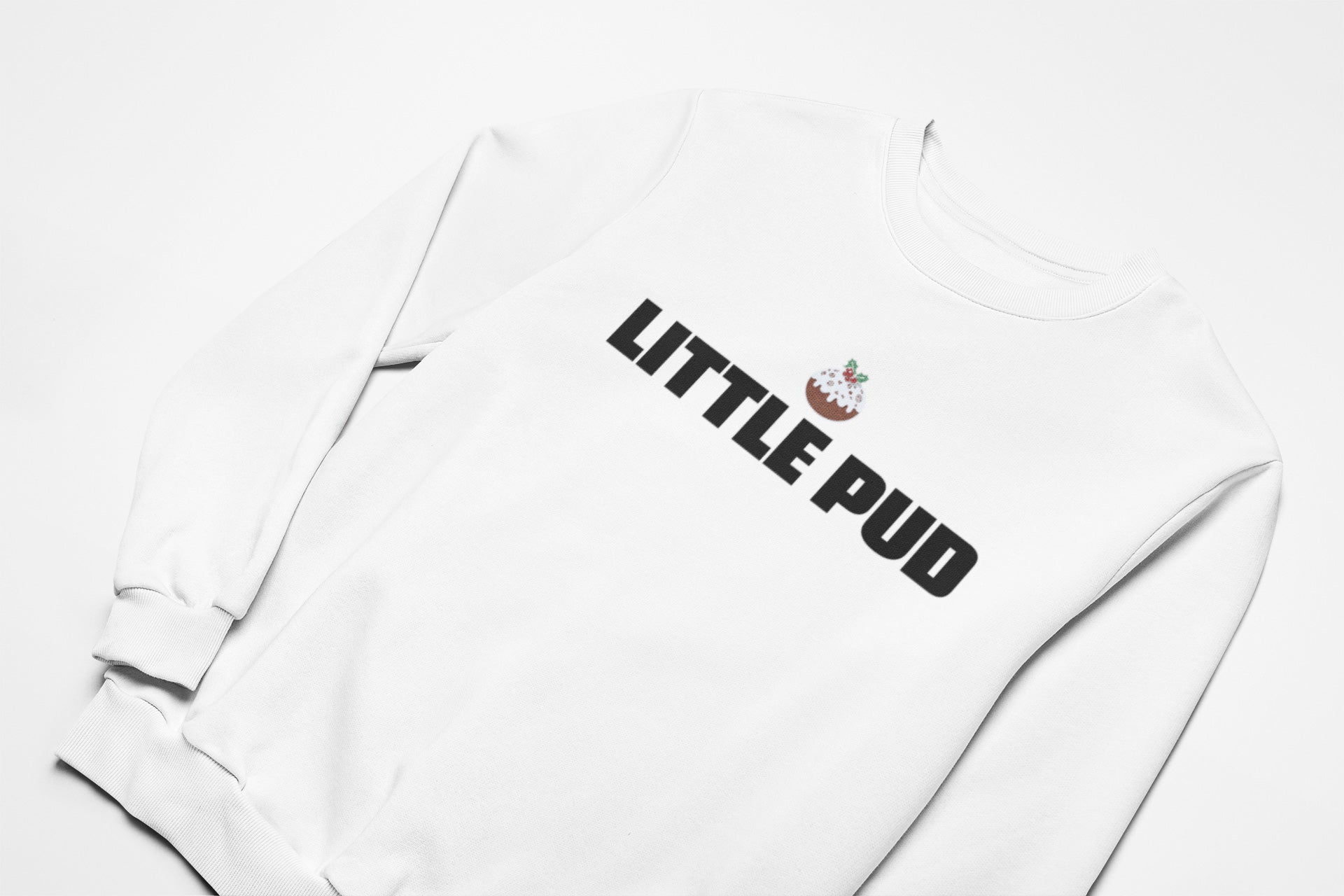 Little Pud christmas jumper in white