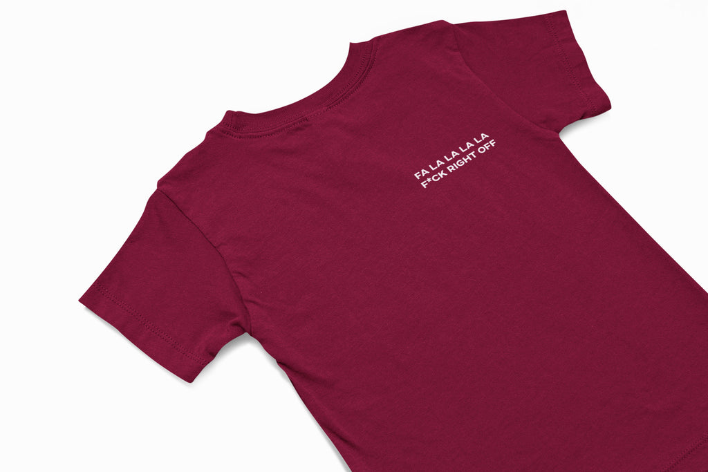 Fa la la la f*ck right off christmas jumper in burgundy