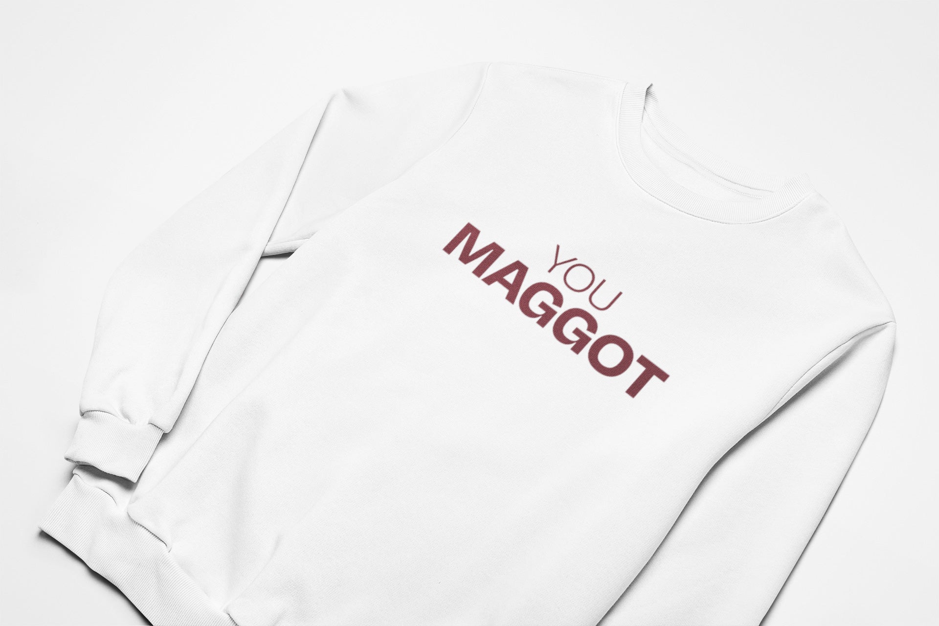 you maggot christmas jumper in white