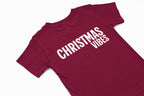 Christmas vibes christmas tshirt in burgundy