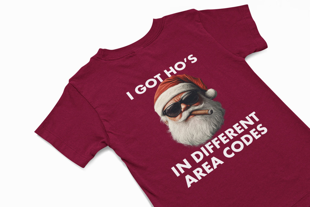 I got ho's christmas T-shirt in burgundy