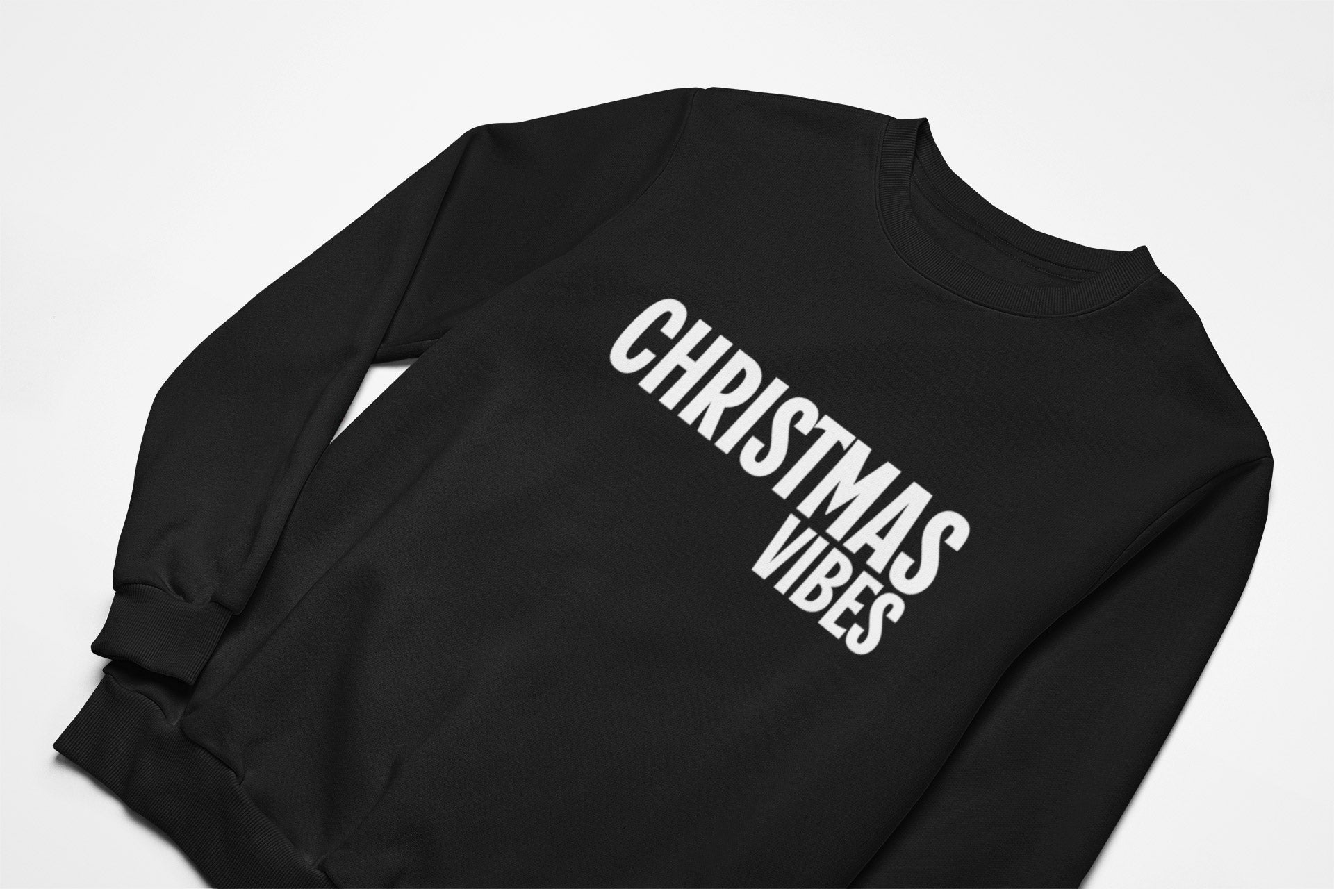 Christmas Vibes Christmas Jumper in black
