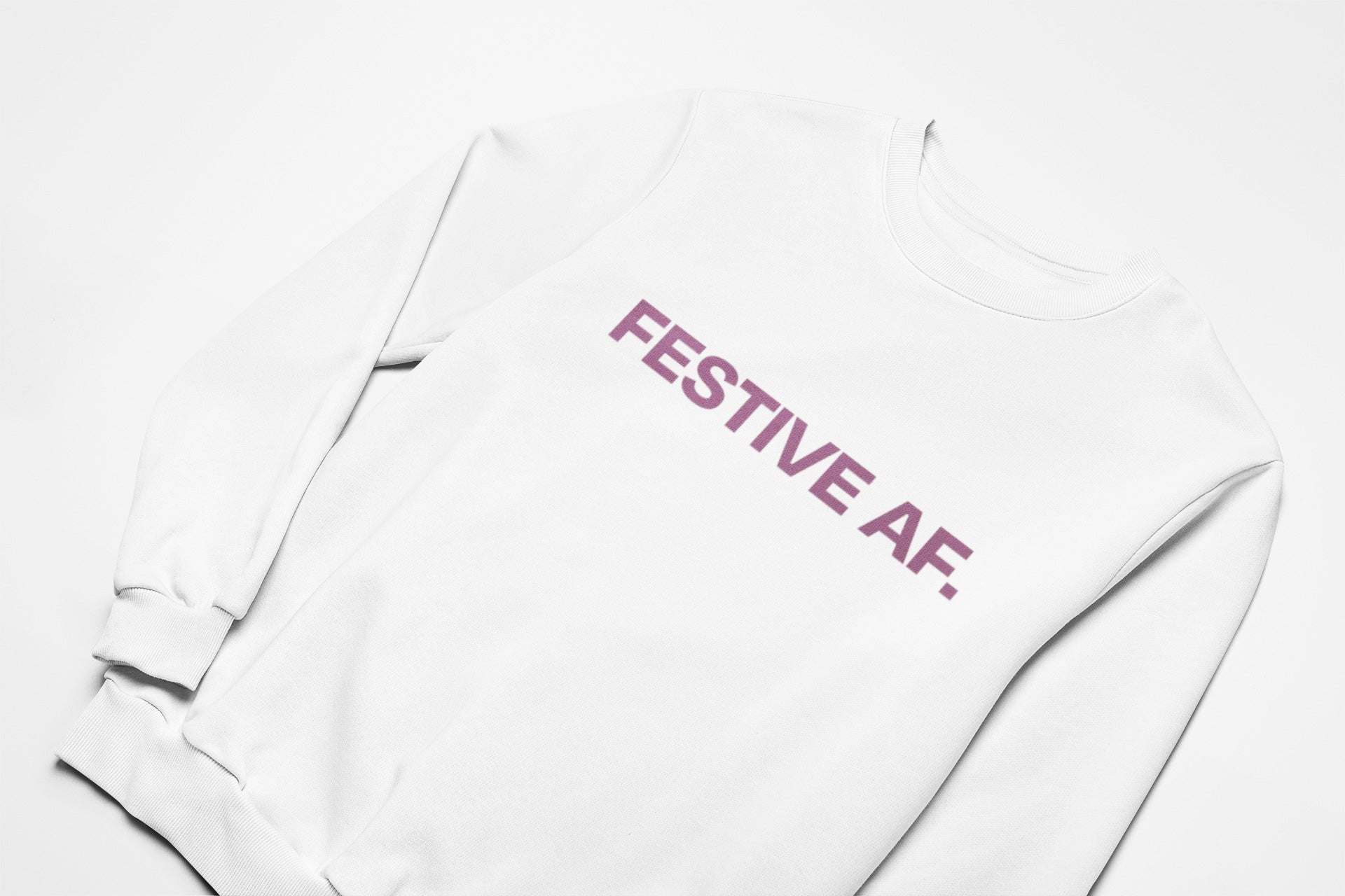 Festive Af christmas jumper in white