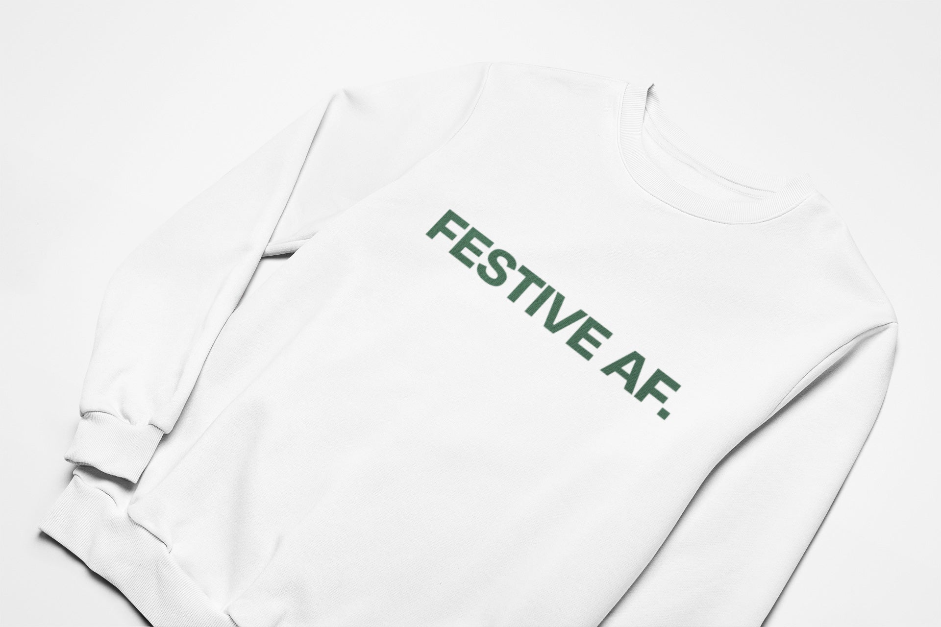 Festive Af christmas jumper in white