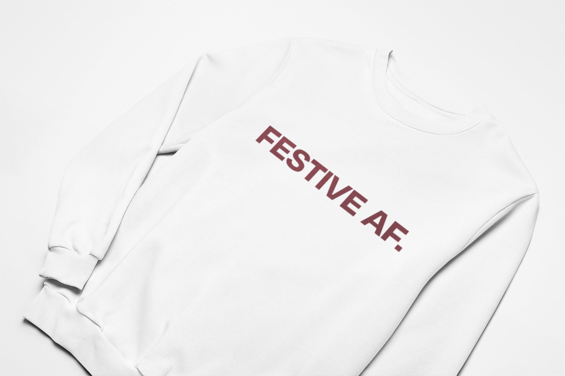 Festive Af christmas jumper in white