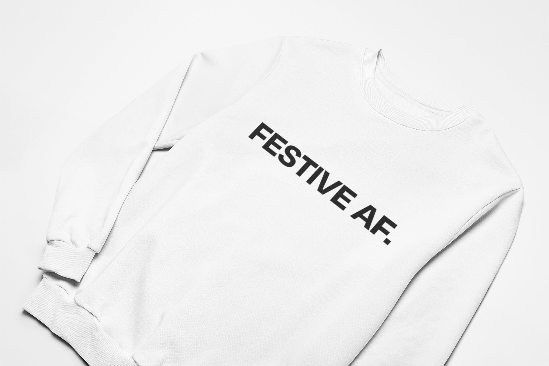 Festive Af christmas jumper in white