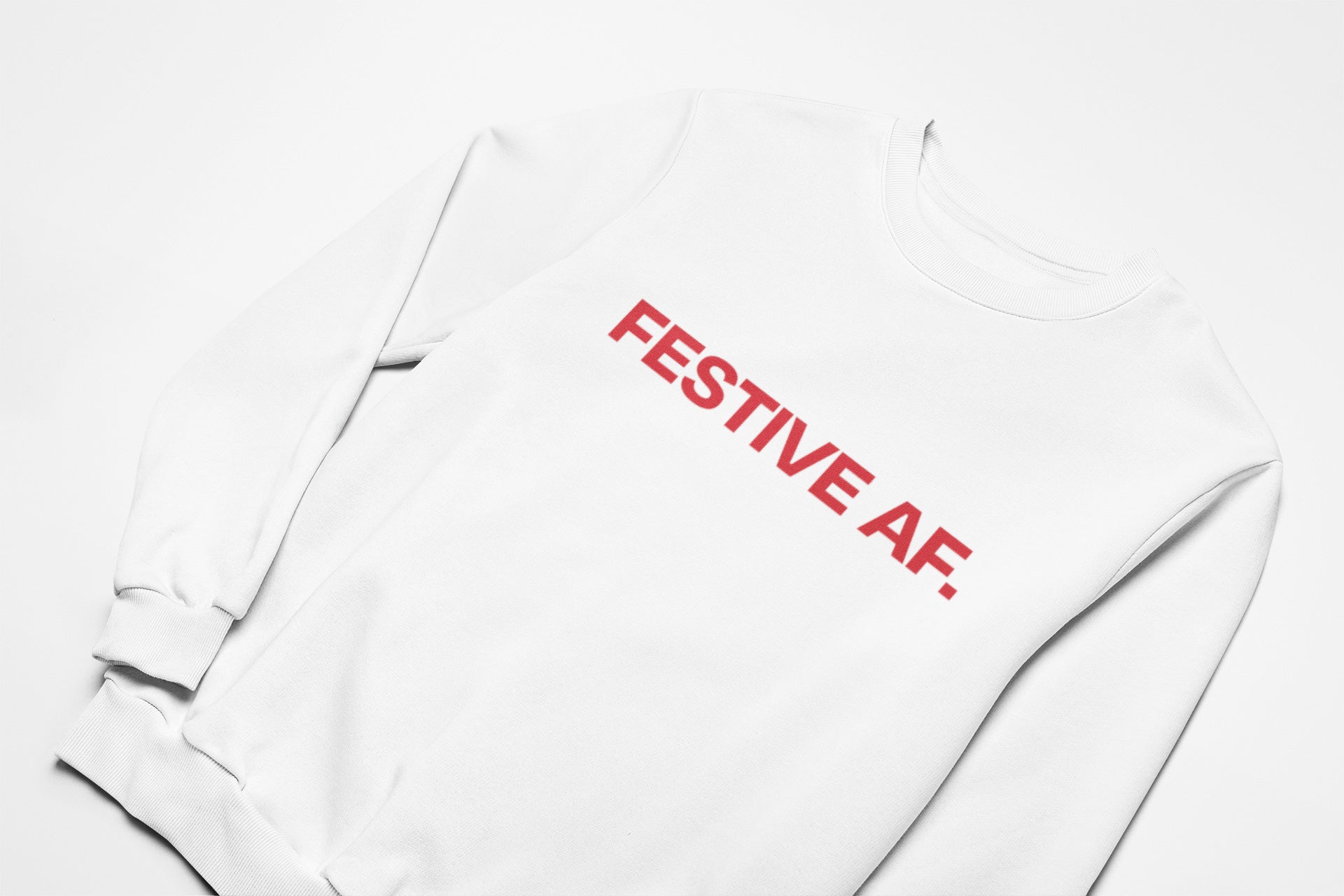 Festive Af christmas jumper in white