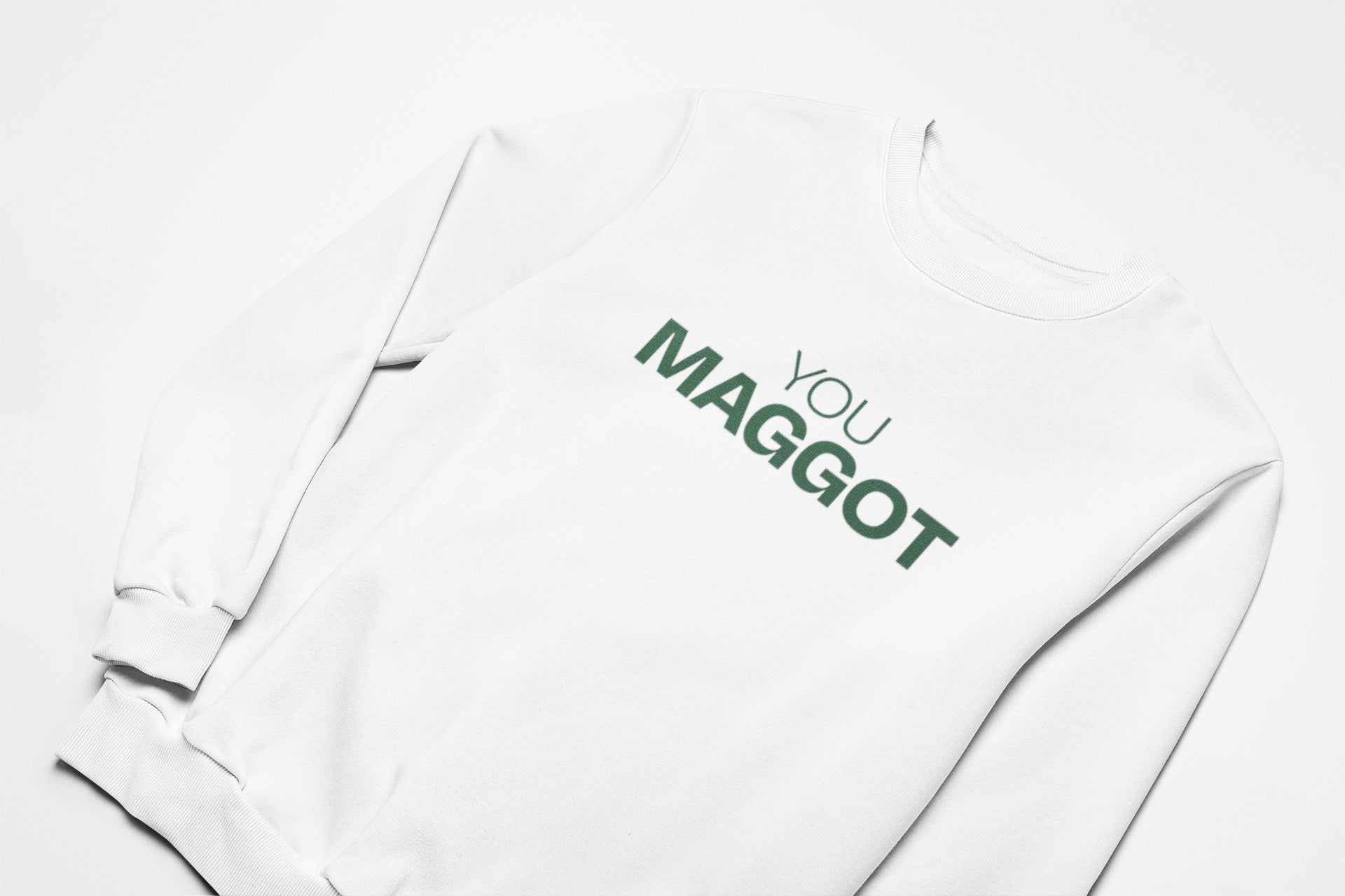 you maggot christmas jumper in white