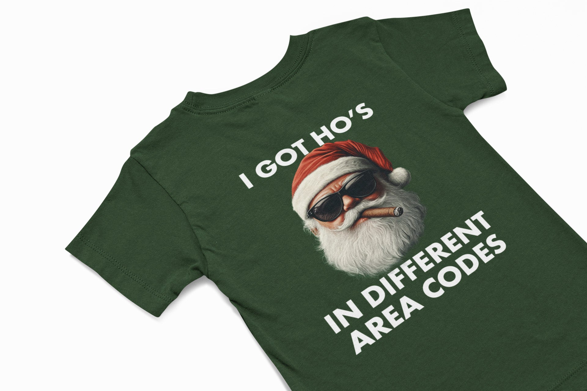I got ho's christmas T-shirt in green