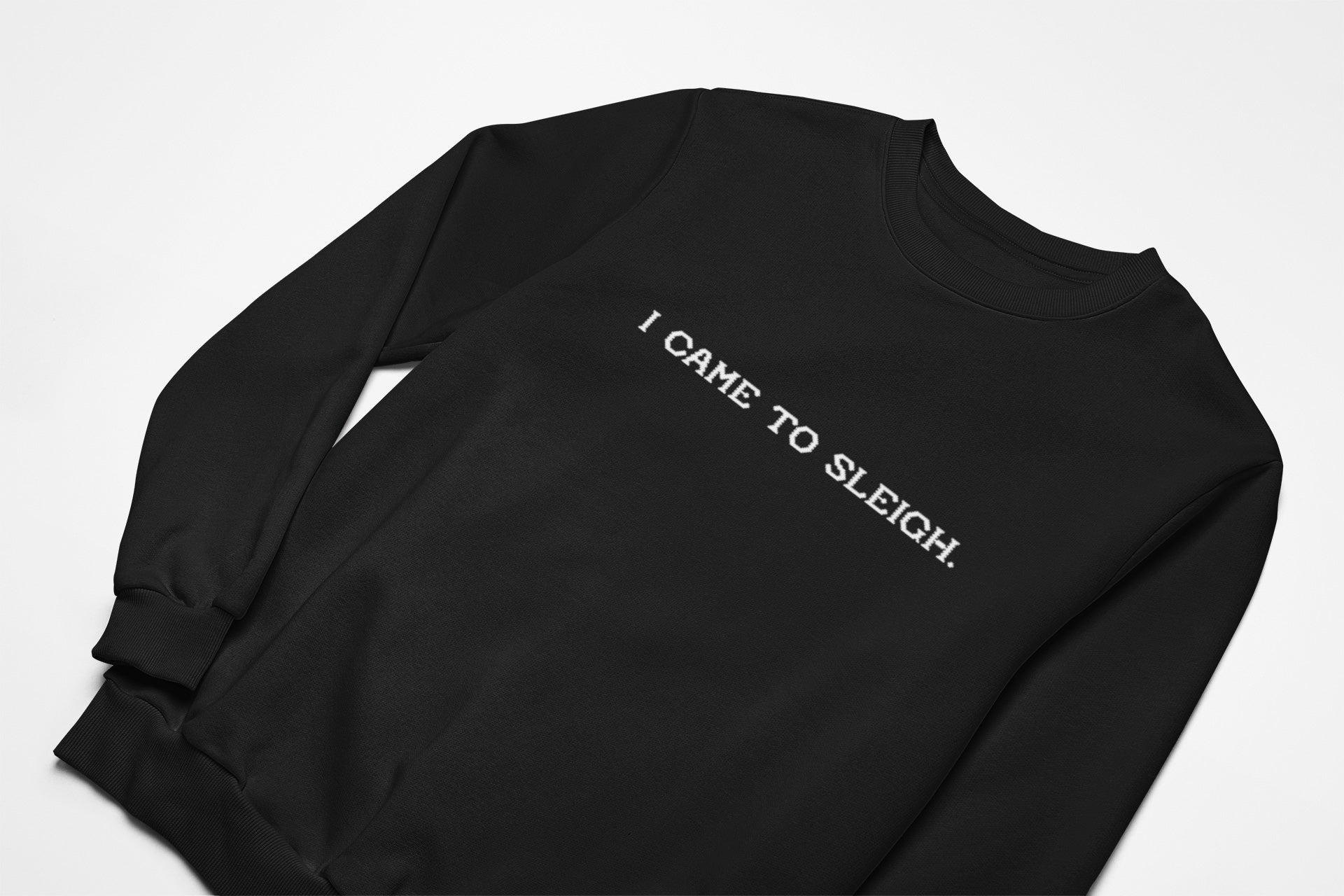 I came to sleigh christmas jumper in black