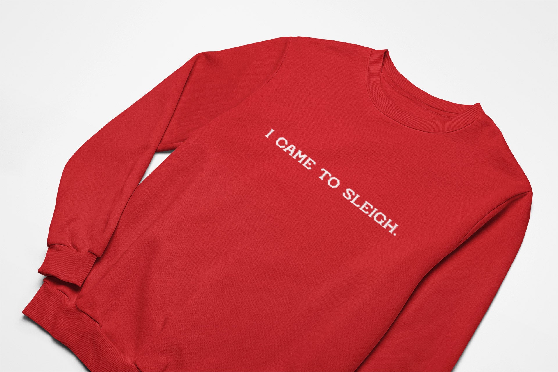 I came to sleigh christmas jumper in red