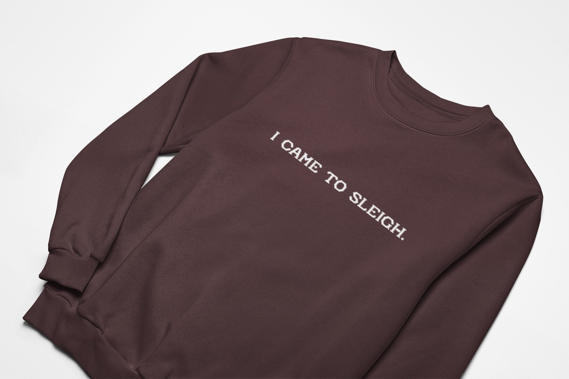 I came to sleigh christmas jumper in brown