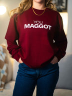 woman wearing christmas jumper