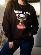 woman wearing christmas jumper