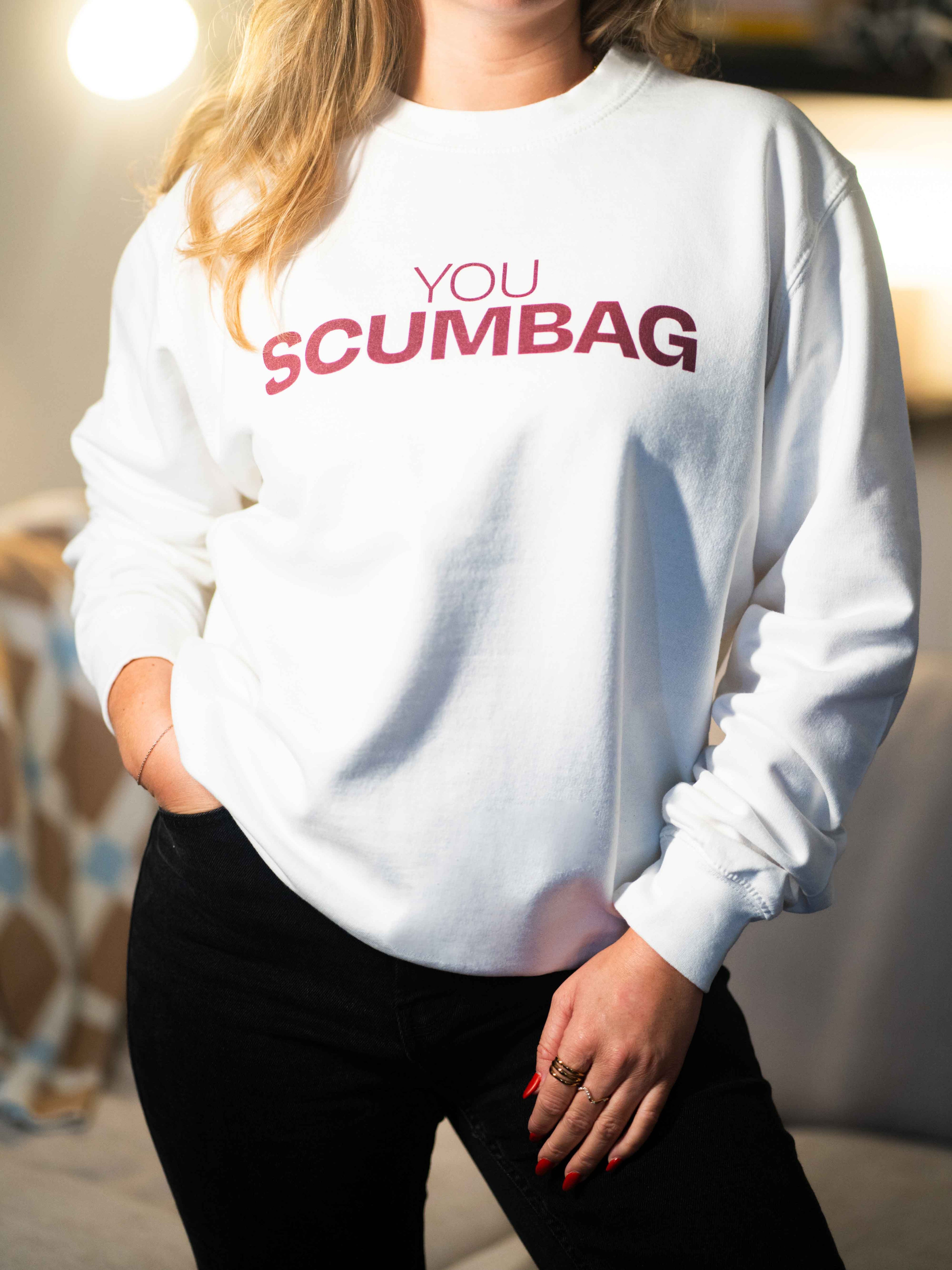 woman wearing christmas jumper