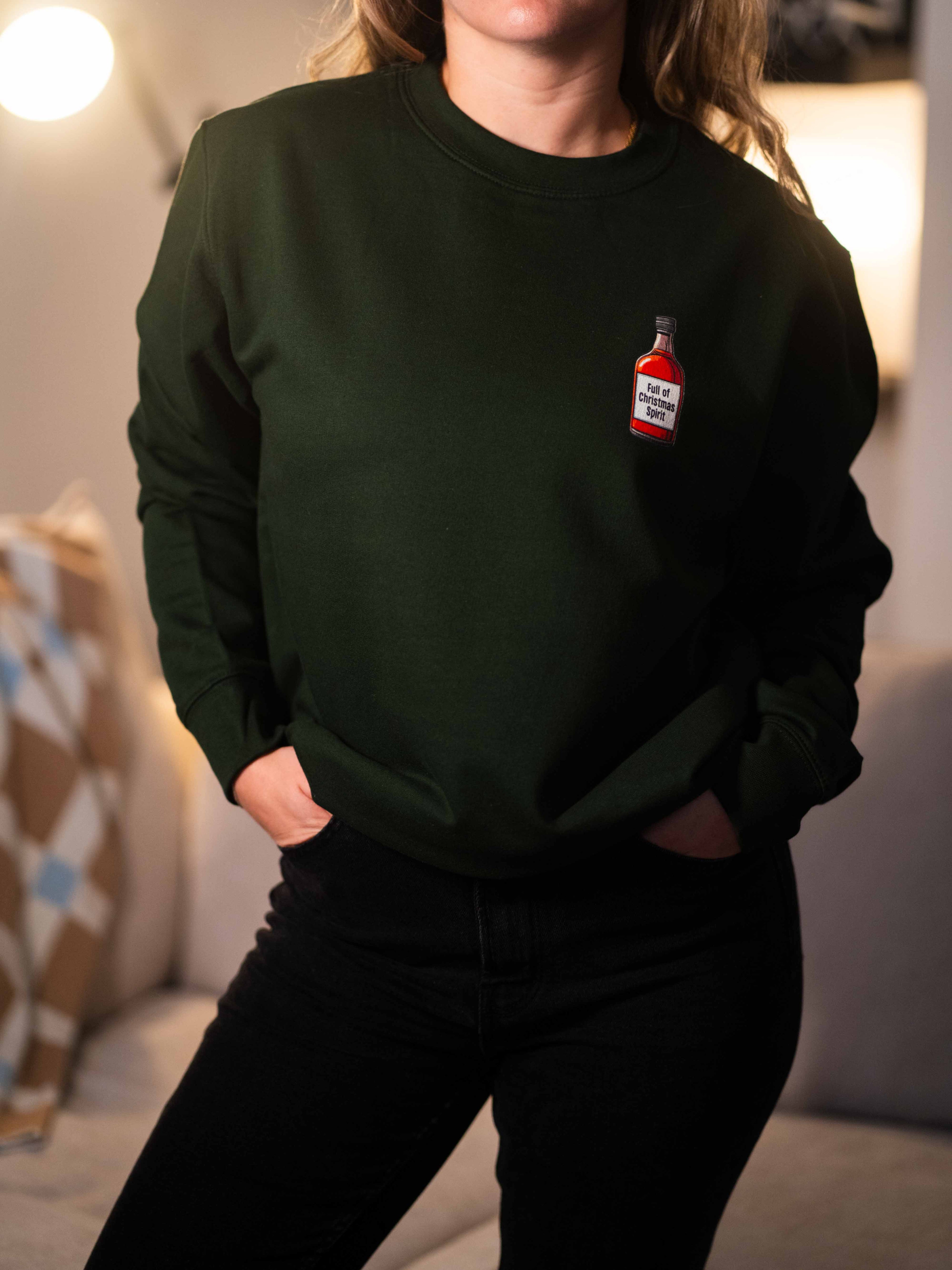 woman wearing christmas jumper