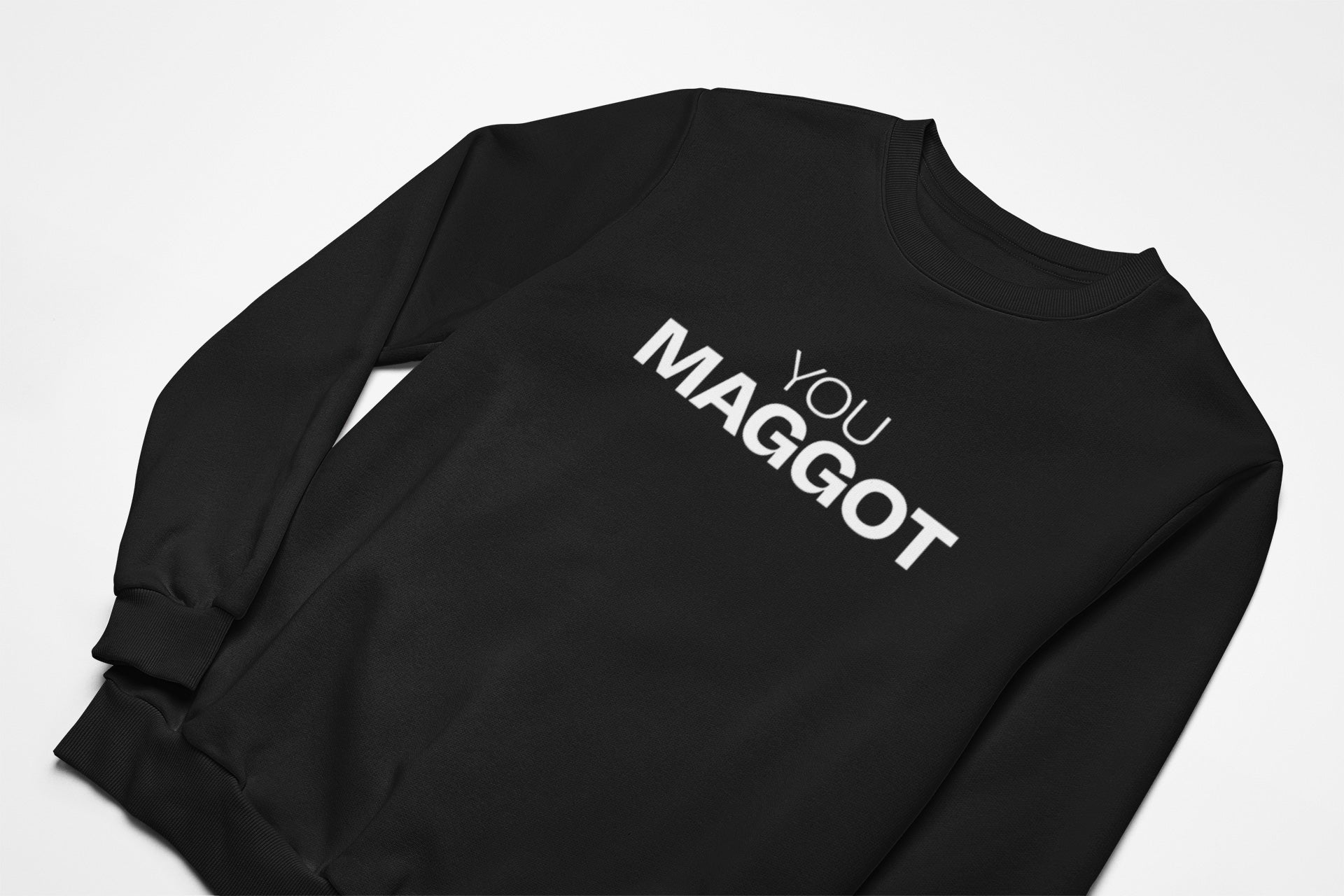 you maggot christmas jumper in black