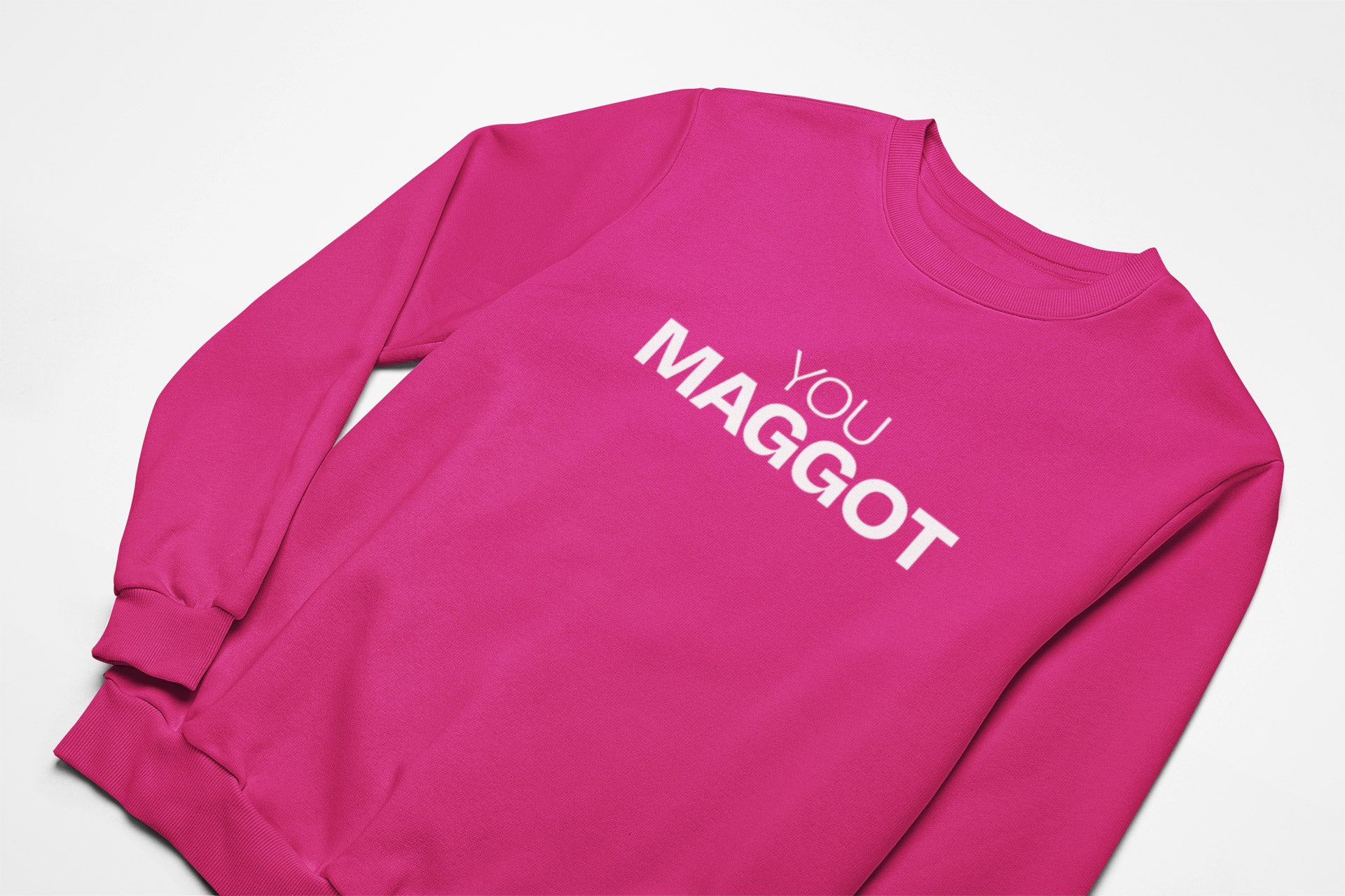 you maggot christmas jumper in pink