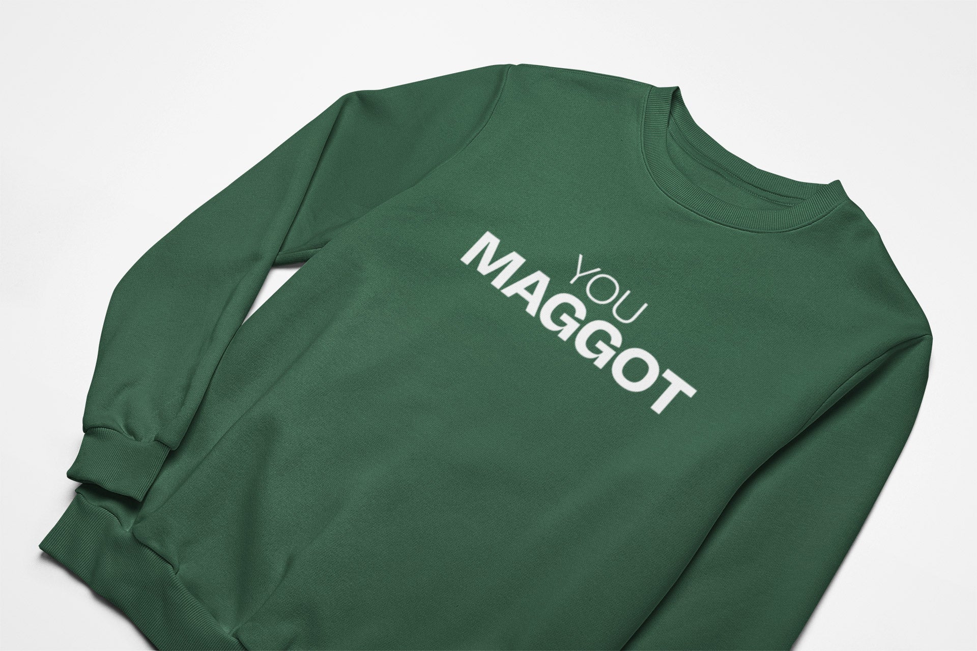 you maggot christmas jumper in green