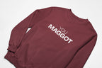 you maggot christmas jumper in burgundy