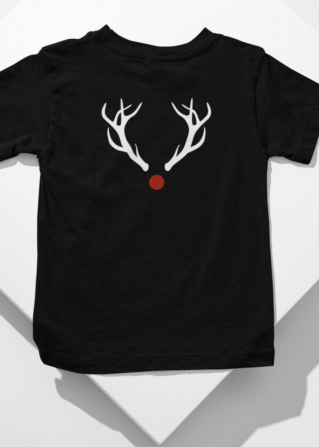 rudolph nose christmas t-shirt in black