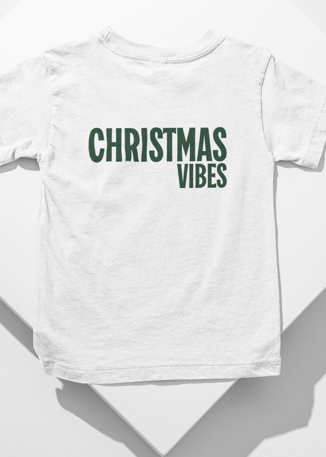 Christmas vibes christmas tshirt in white
