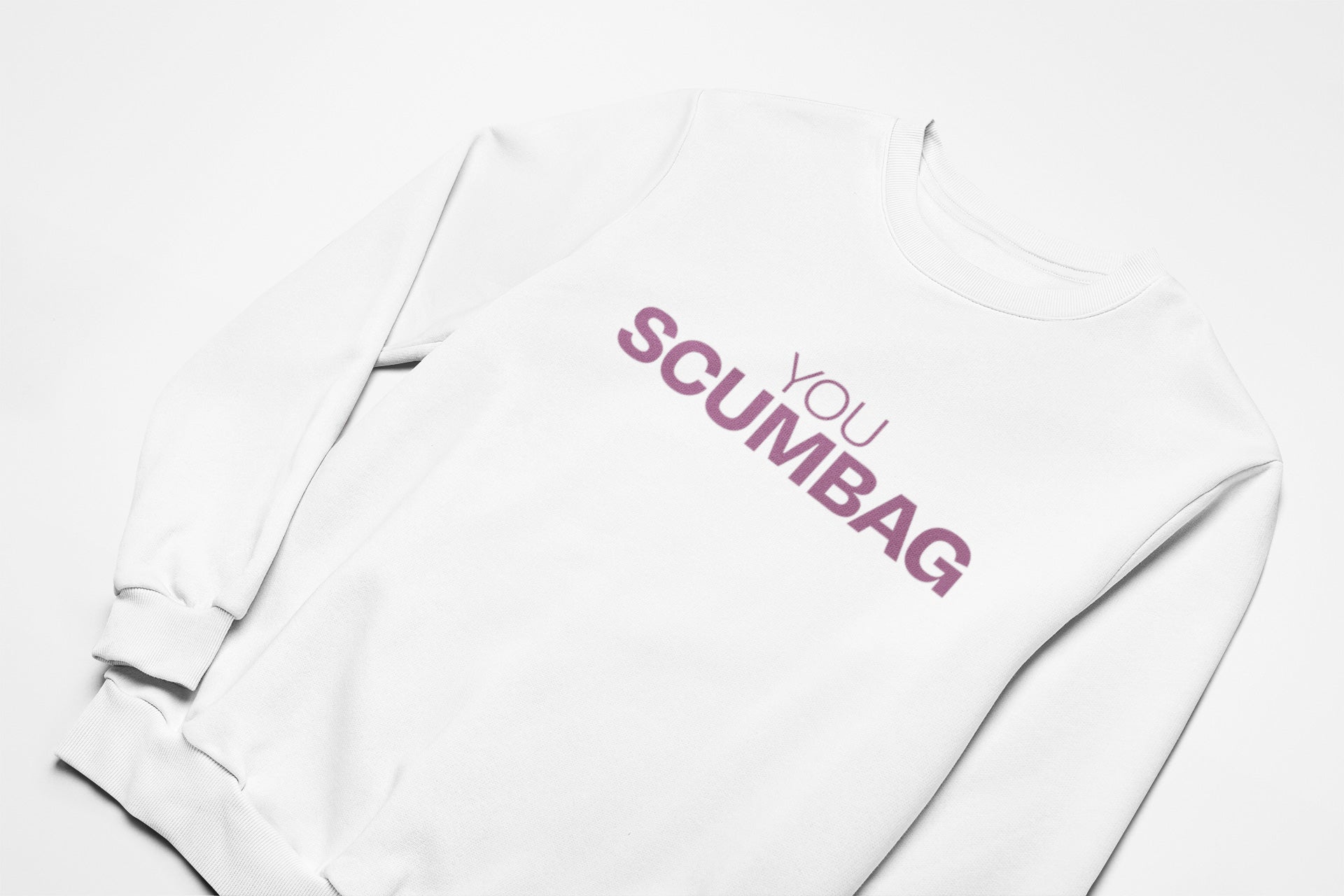 you scumbag christmas jumper in white