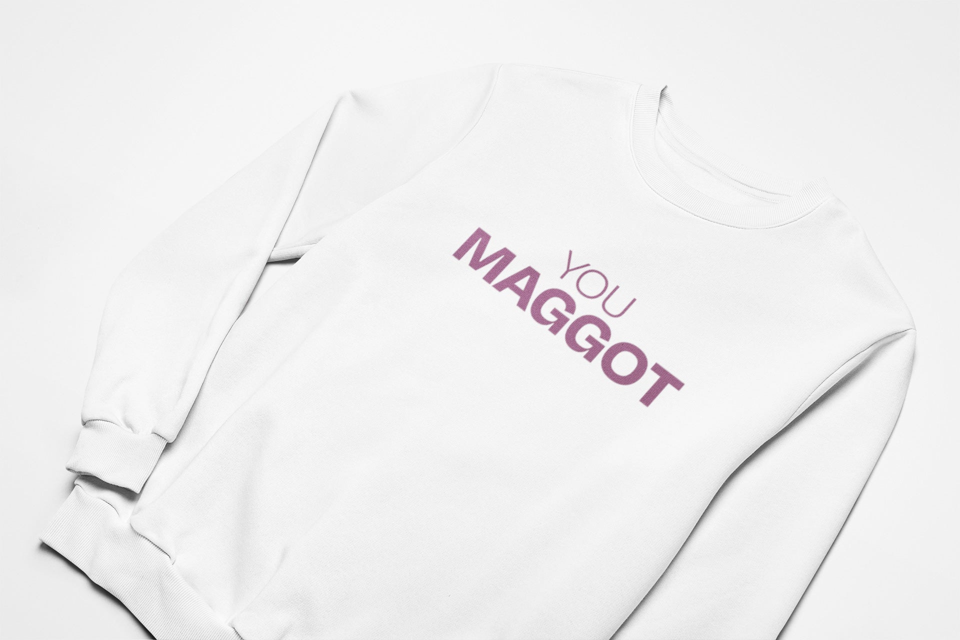 you maggot christmas jumper in white