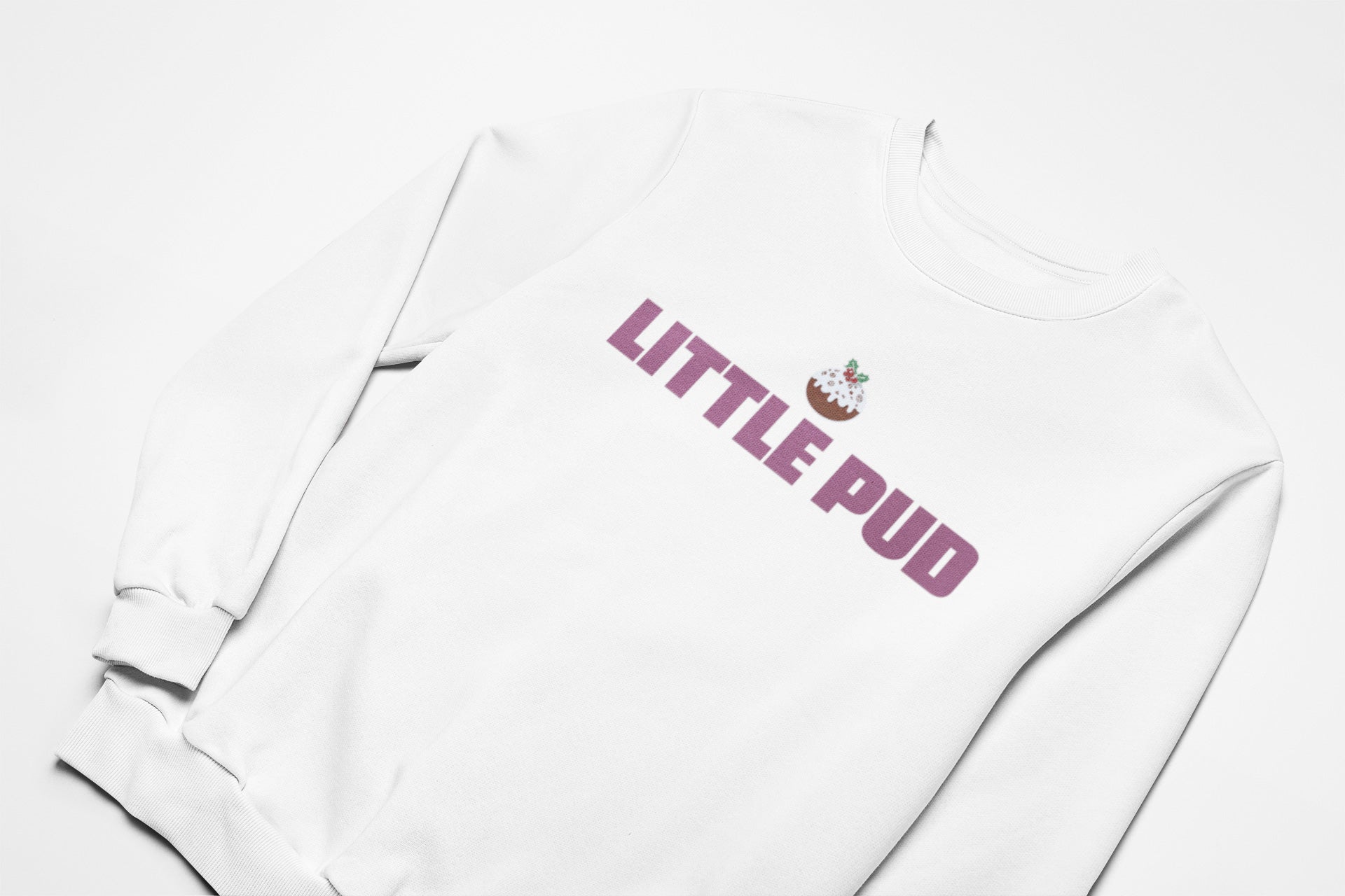 Little Pud christmas jumper in white