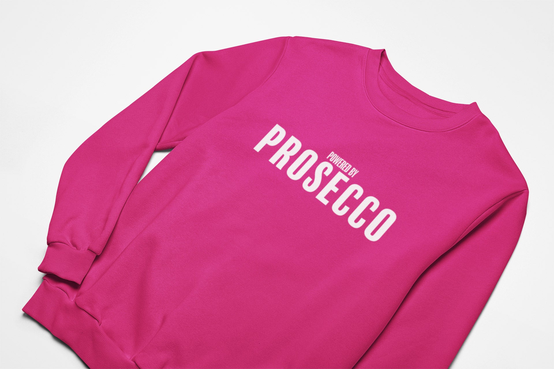 Powered by Prosecco christmas jumper in pink