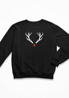 Rudolph nose christmas jumper in black 