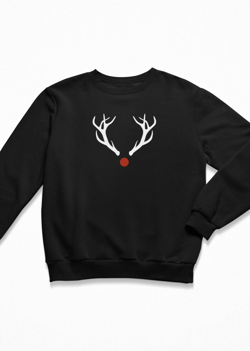 Rudolph nose christmas jumper in black 