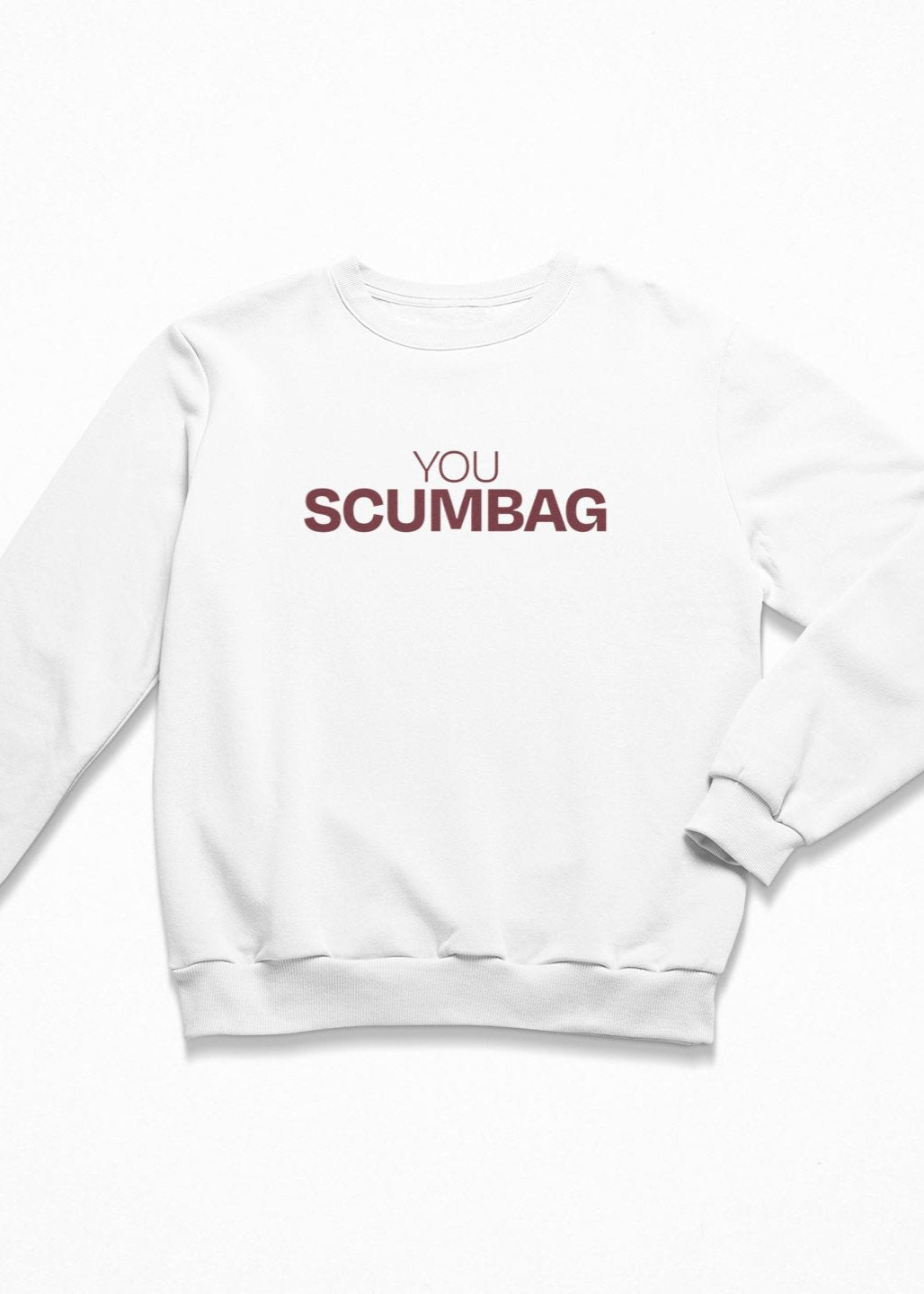 you scumbag christmas jumper in white 