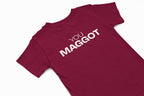 you maggot christmas t-shirt in burgundy