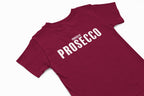 powered by prosecco christmas t-shirt in burgundy