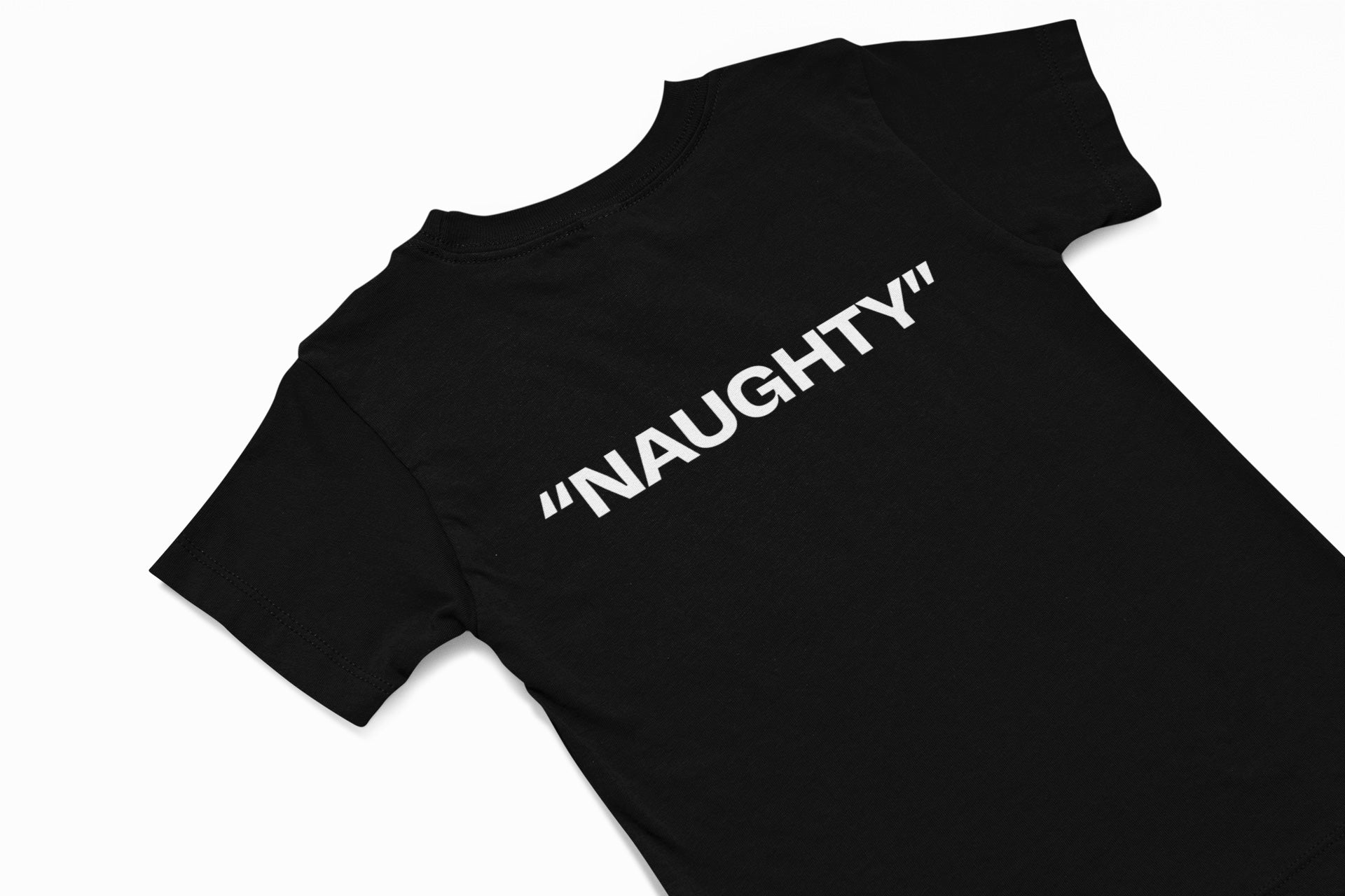naughty christmas t-shirt in black