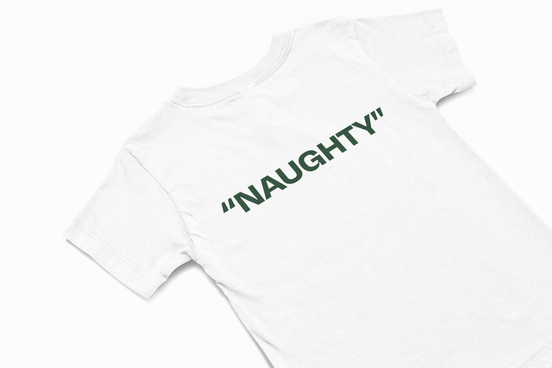 naughty christmas t-shirt in white