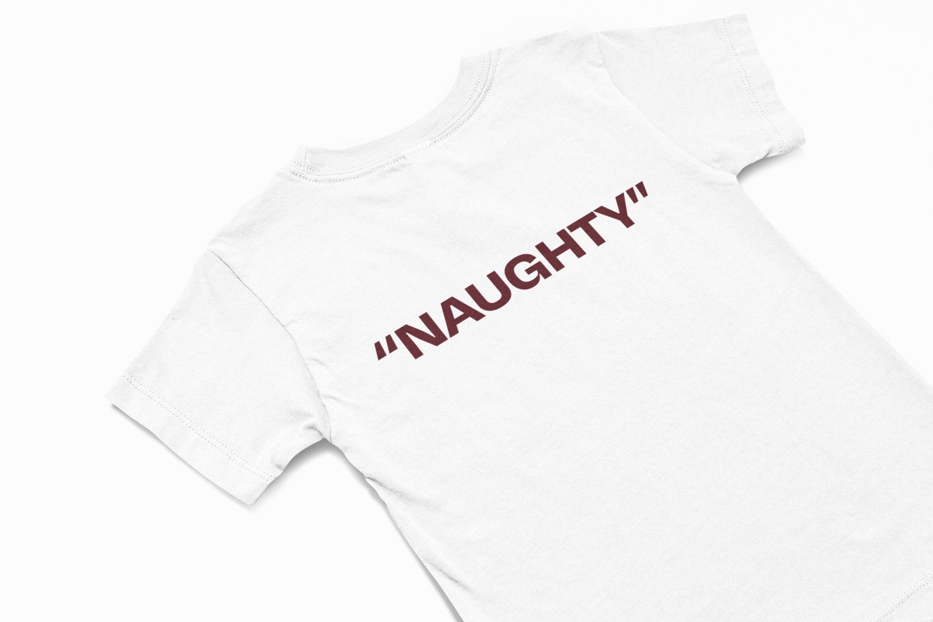 naughty christmas t-shirt in white