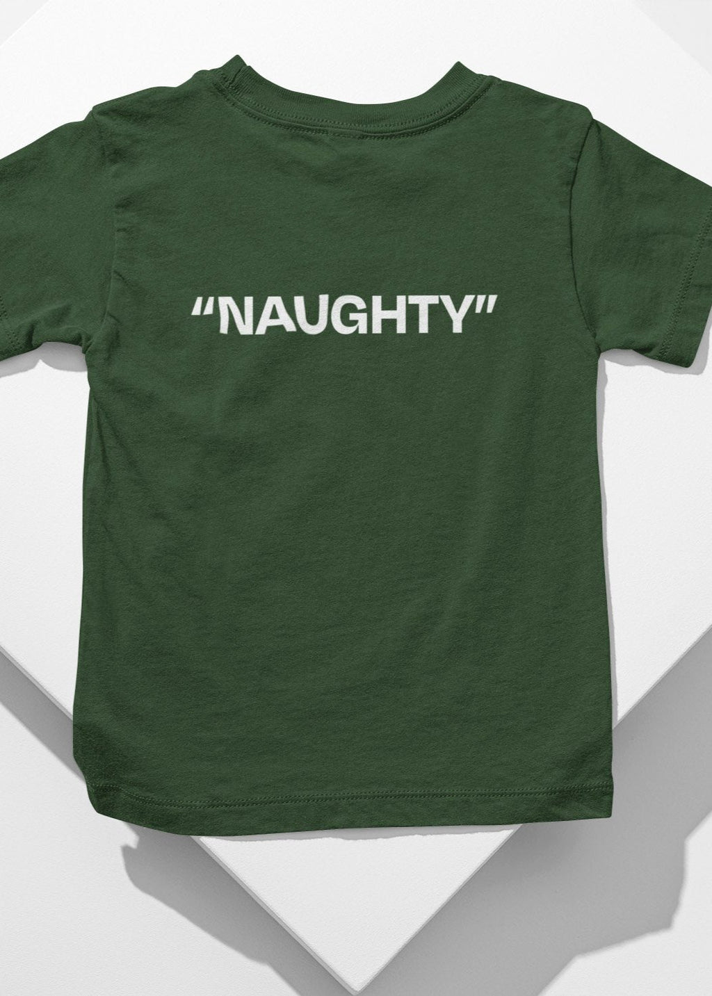 naughty christmas t-shirt in green
